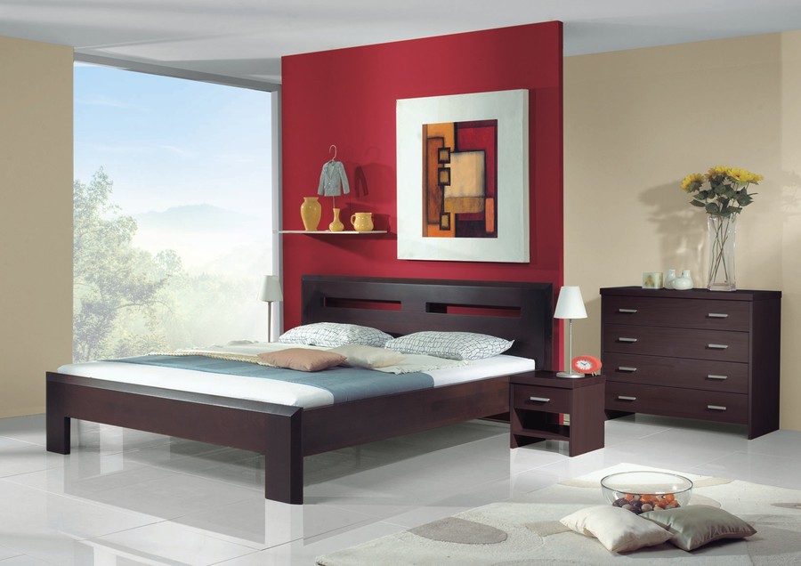 TIMEA - ložnice;postel,noční stolek, komoda, skříň